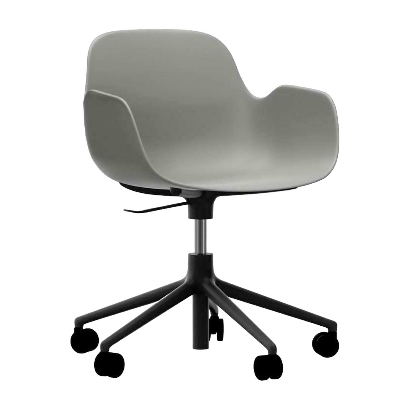 Sedia da bureau regolabile con rotelle e braccioli in grigio Girevole 5W - Normann Copenhagen