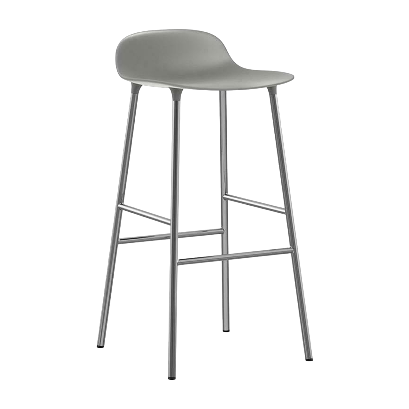 Tabouret de bar en chrome et pp gris 75 cm Form - Normann Copenhagen