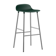 Tabouret de bar en chrome et pp vert 75 cm Form - Normann Copenhagen