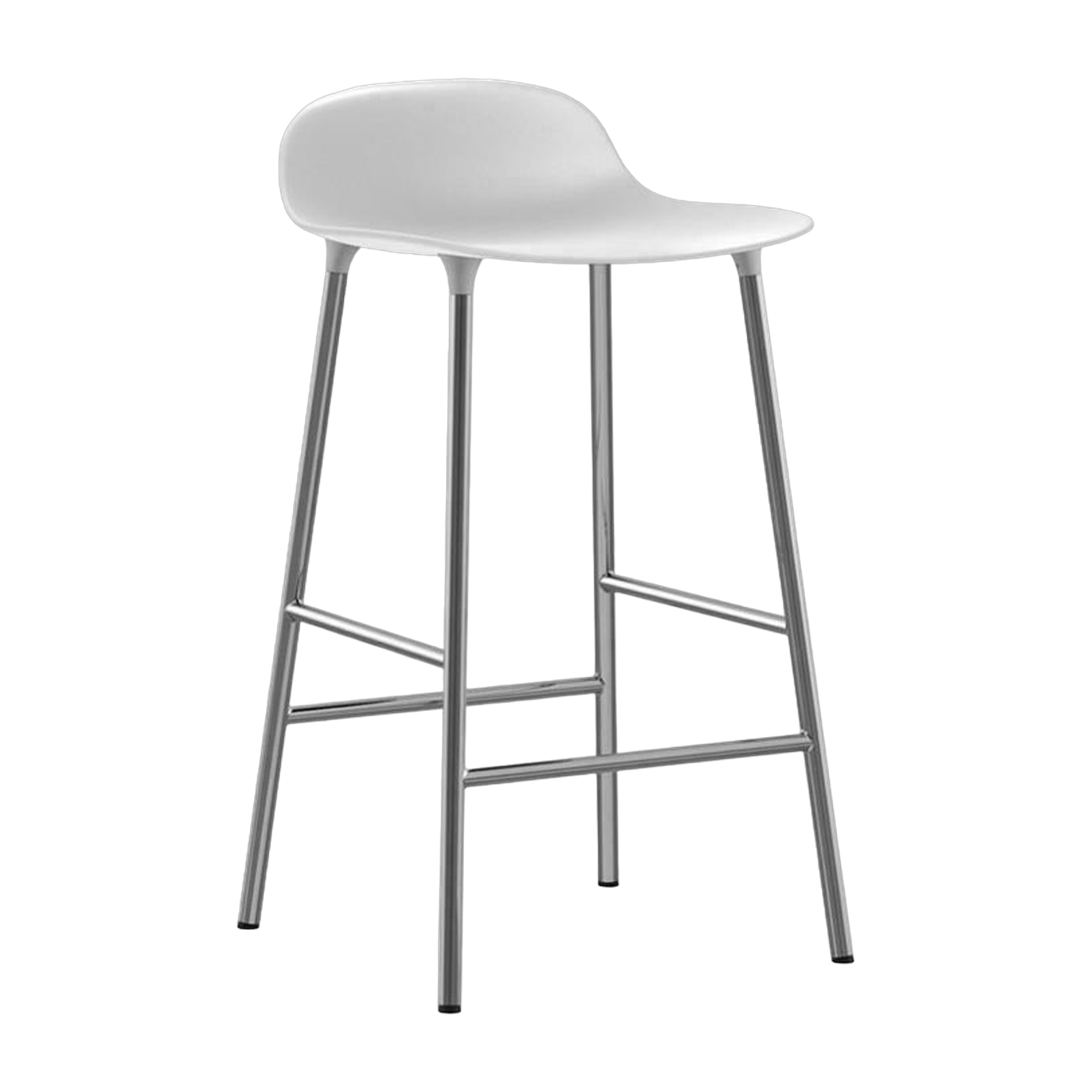Tabouret en chrome et pp blanc 65 cm Form - Normann Copenhagen