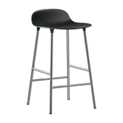 Tabouret en chrome et pp noir 65 cm Form - Normann Copenhagen