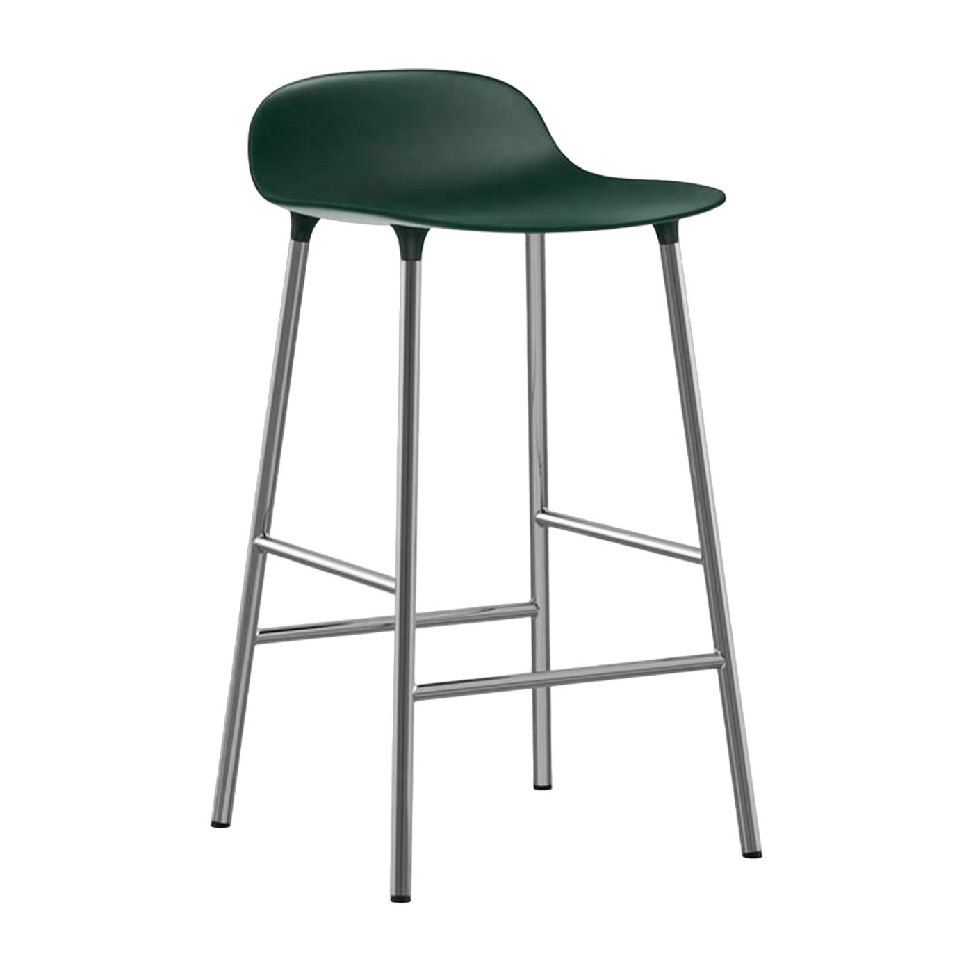 Tabouret en chrome et pp vert 65 cm Form - Normann Copenhagen