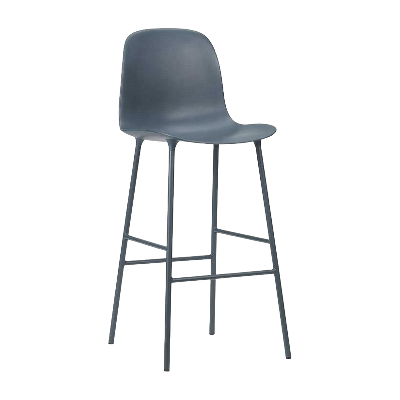كرسي بار من الفولاذ و PP أزرق 65 سم Form - Normann Copenhagen