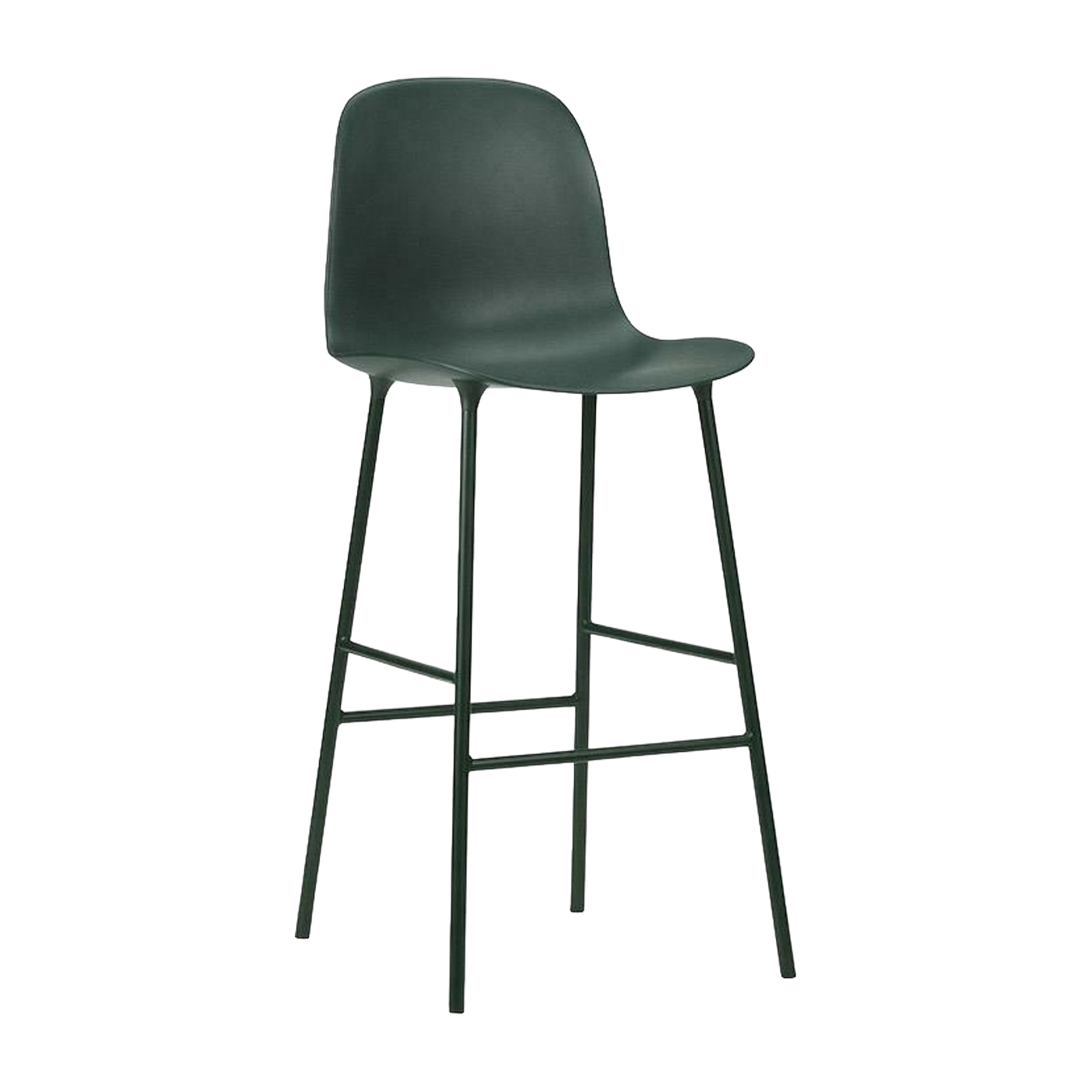 Silla de bar en acero y pp verde 75 cm Form - Normann Copenhagen