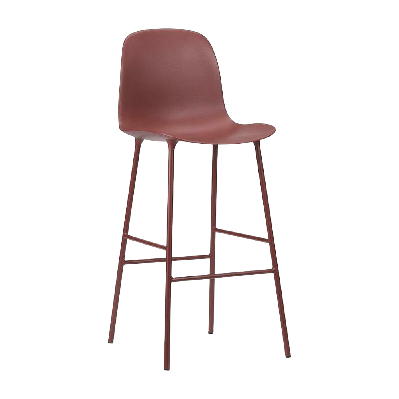 Silla de bar en acero y pp rojo 75 cm Form - Normann Copenhagen