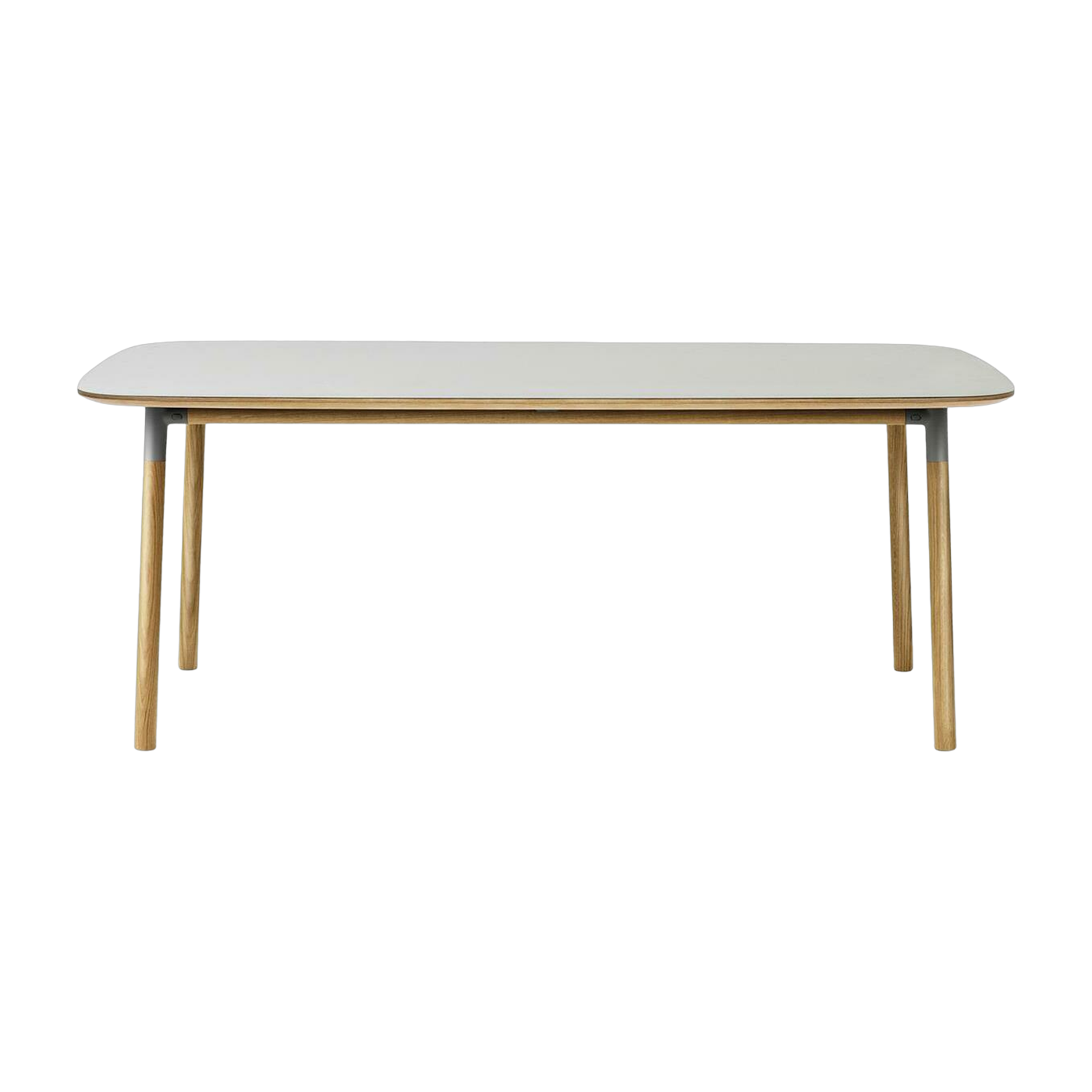 Table à manger rectangulaire en chêne et lino gris 95 x 200 cm Form - Normann Copenhagen