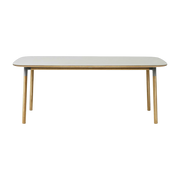 Rectangular dining table in oak and grey lino 95 x 200 cm Form - Normann Copenhagen