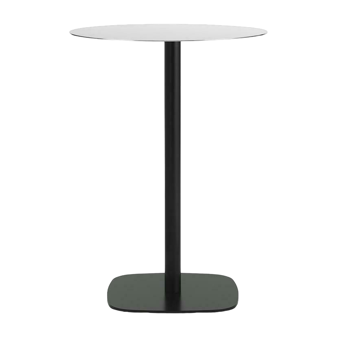Table à manger ronde en aluminium noir et acier blanc 60 cm Form - Normann Copenhagen