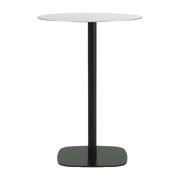 ronde Form Mesa de comedor de aluminio negro y acero blanco 60 cm - Normann Copenhagen