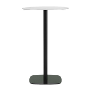 Table à manger ronde en aluminium noir et acier blanc 6O cm Form - Normann Copenhagen