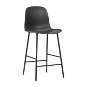 Chaise de bar en acier et pp noir 65 cm Form - Normann Copenhagen