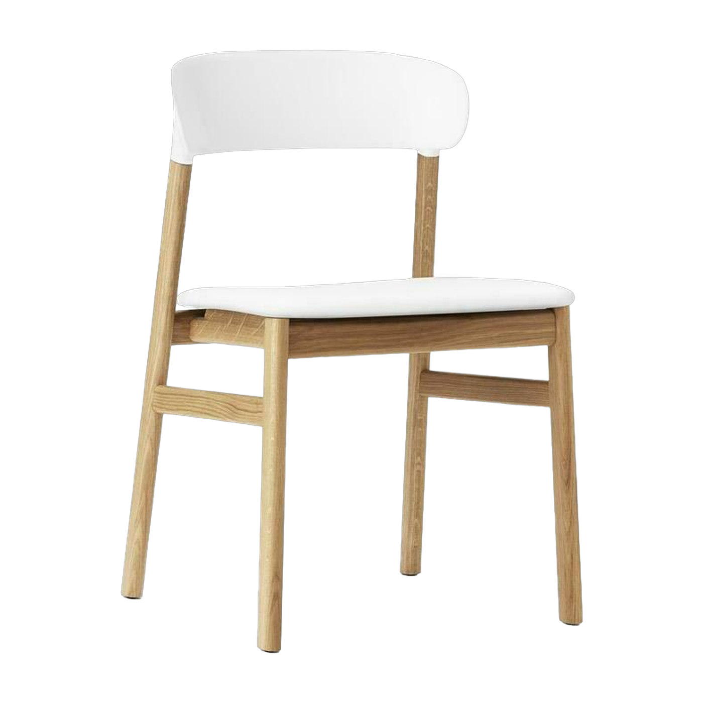Sedia in rovere e pelle bianca Herit - Normann Copenhagen