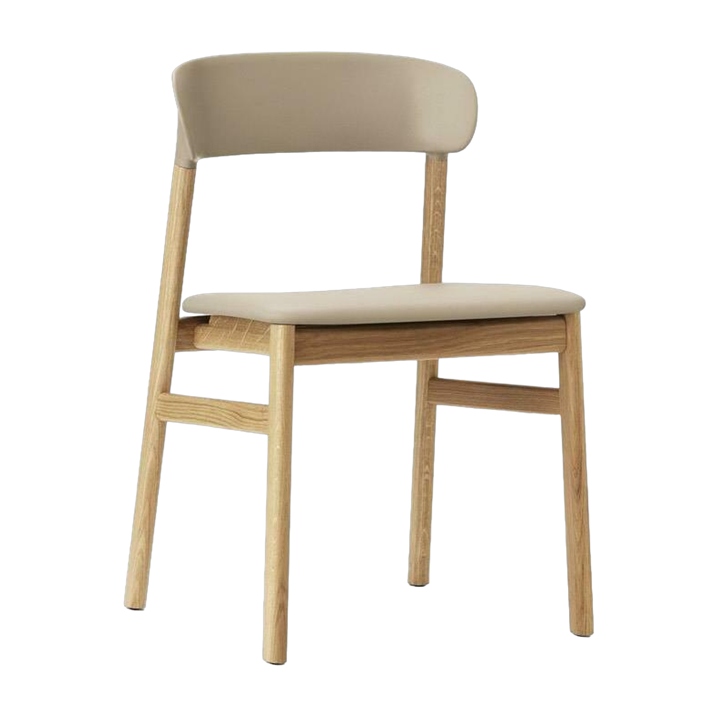 Sedia in rovere e pelle sabbia Herit - Normann Copenhagen