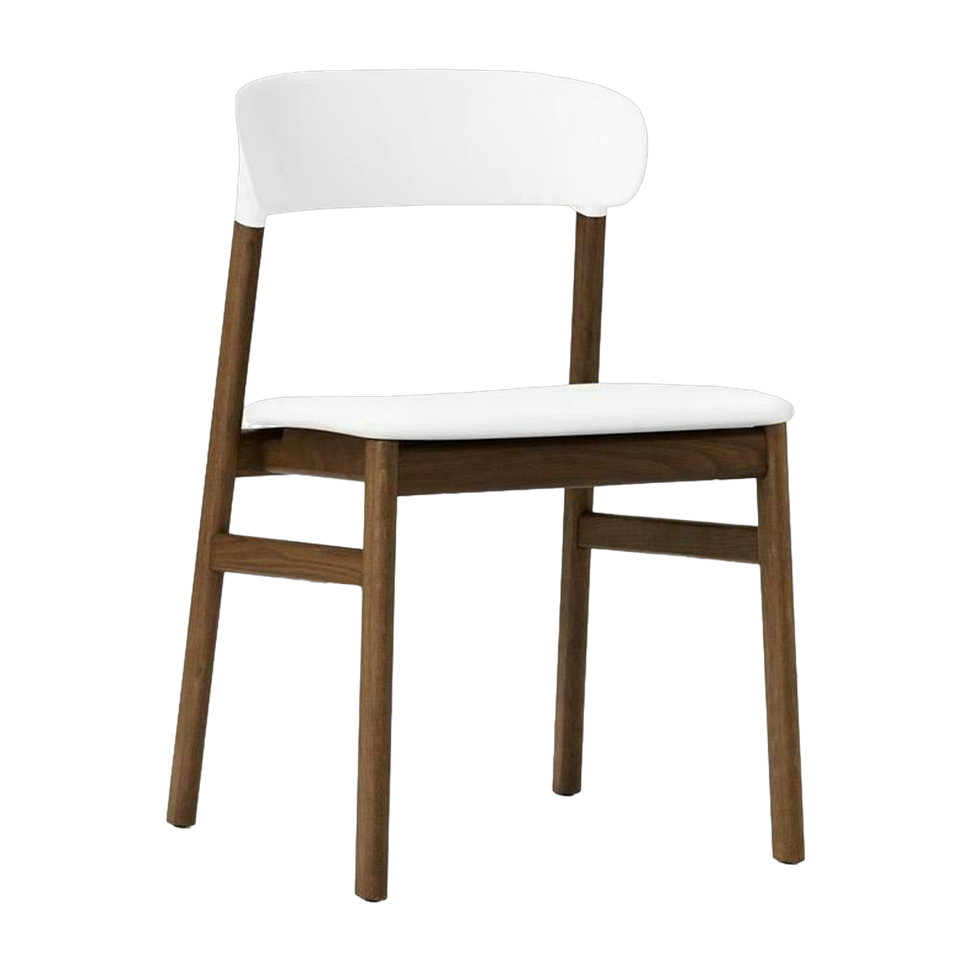 Sedia in rovere mordenzato e pelle bianca Herit - Normann Copenhagen
