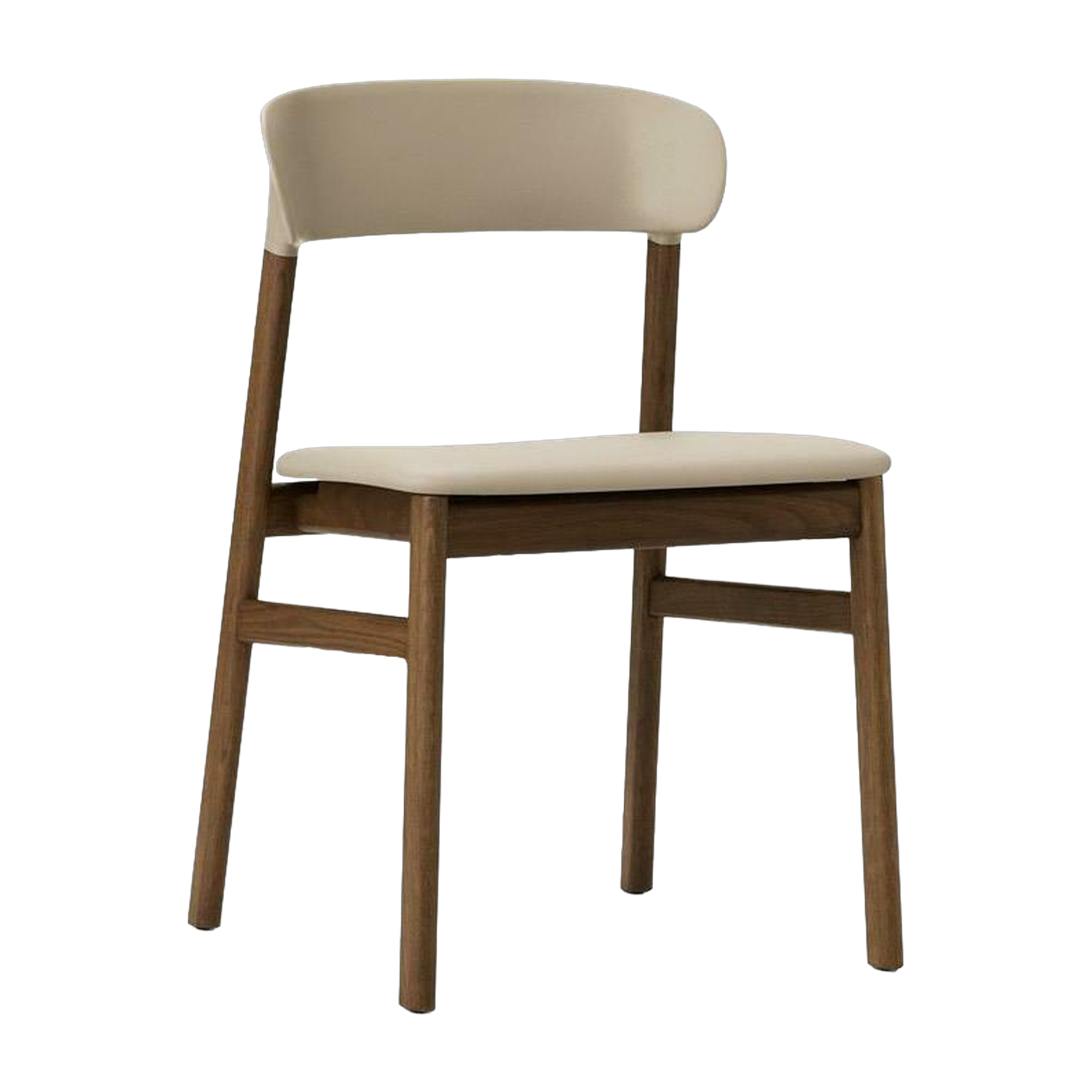 Sedia in rovere mordenzato e pelle sabbia Herit - Normann Copenhagen
