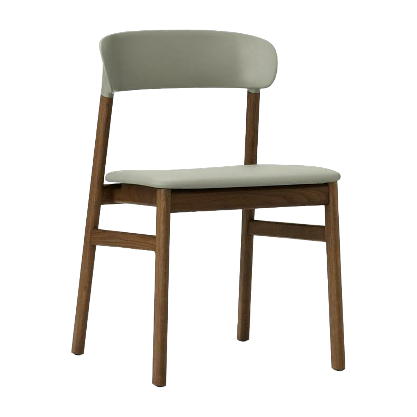 Sedia in rovere mordenzato e pelle verde Herit - Normann Copenhagen