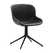 Sedia girevole a 4 gambe in alluminio nero e pp con tessuto nero Hyg - Normann Copenhagen