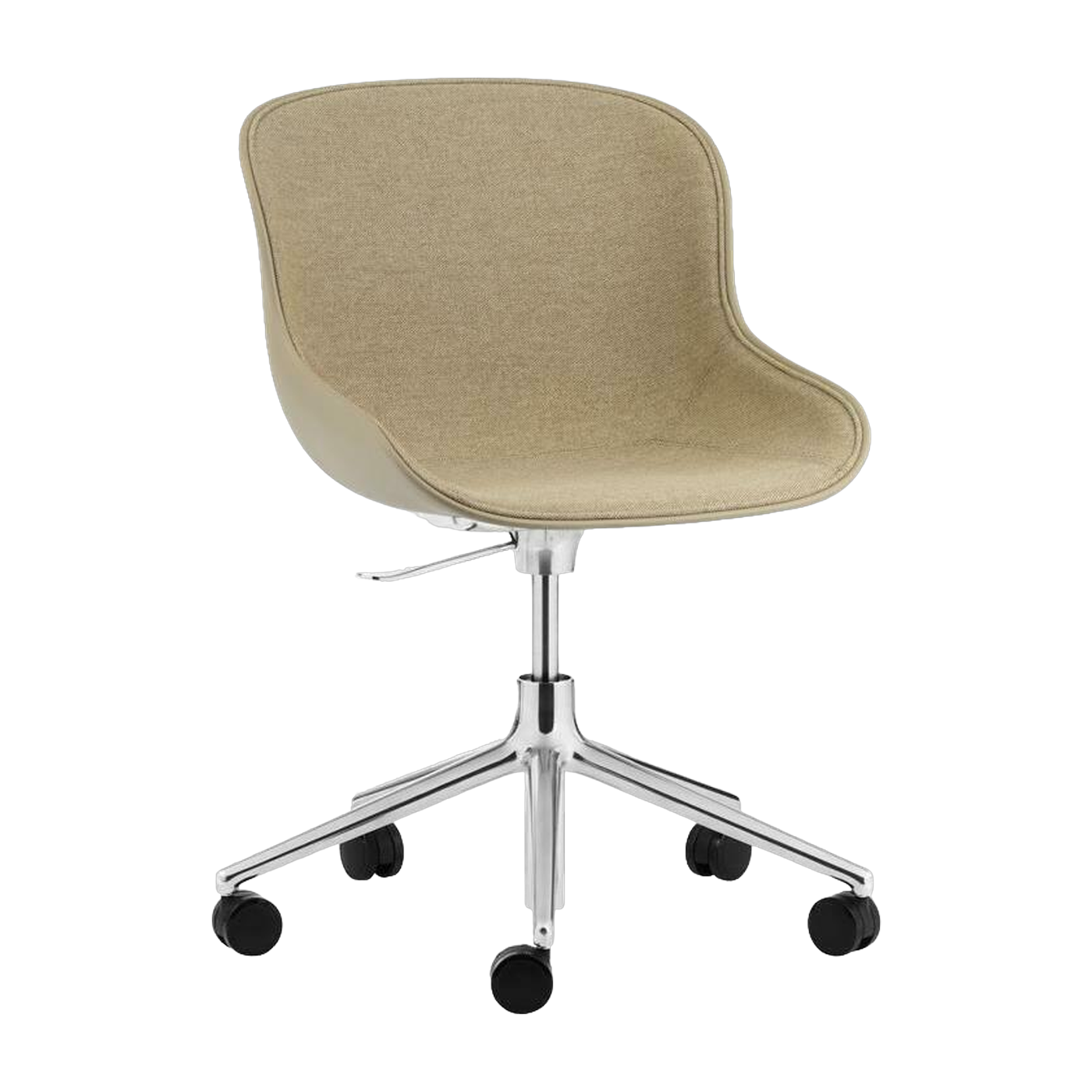 Hyg Chair Swivel 5W Gaslift Front Upholstery Black Alu - Normann Copenhagen