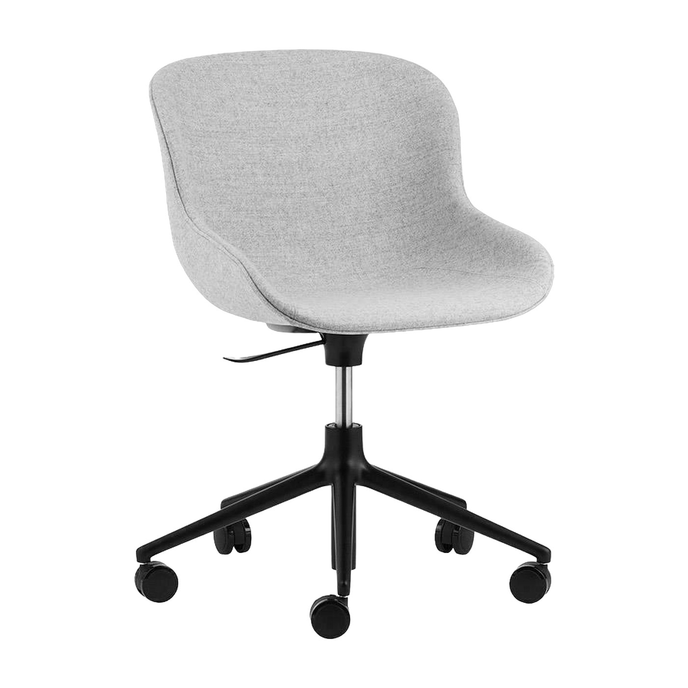 Hyg Sedia girevole 5W Gaslift Tappezzeria completa Black Alu - Normann Copenhagen