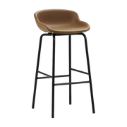 Barhocker aus Stahl und schwarzem Leder 75 cm Hyg -. Normann Copenhagen