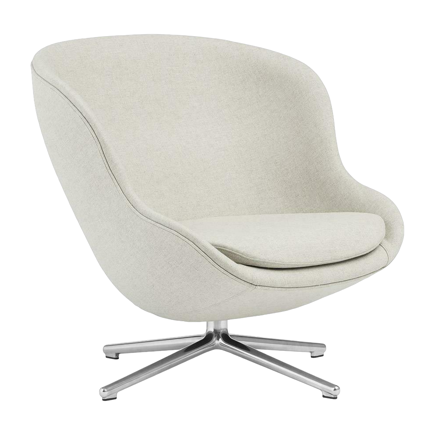 Hyg Lounge Chair Low Swivel Alu - Normann Copenhagen