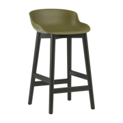 Tabouret de bar en chêne vernis noir et pp olive 65 cm Hyg - Normann Copenhagen