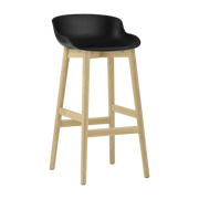 Tabouret de bar en chêne laqué et pp noir 75 cm Hyg - Normann Copenhagen