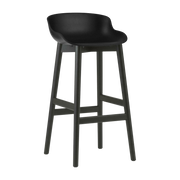Bar stool in black polypropylene and black oak 75 cm Hyg - Normann Copenhagen
