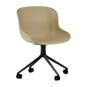 Hyg Chair Swivel 4W Black Alu - Normann Copenhagen