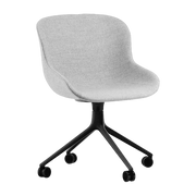 Sedia girevole 4W Full Uph. con rotelle Hyg Alluminio nero Normann Copenhagen