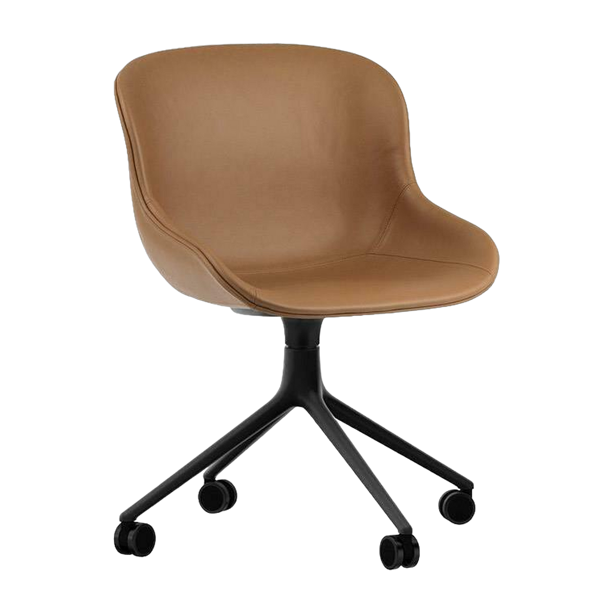 4W Full Uph. swivel chair in black aluminum Hyg - Normann Copenhagen