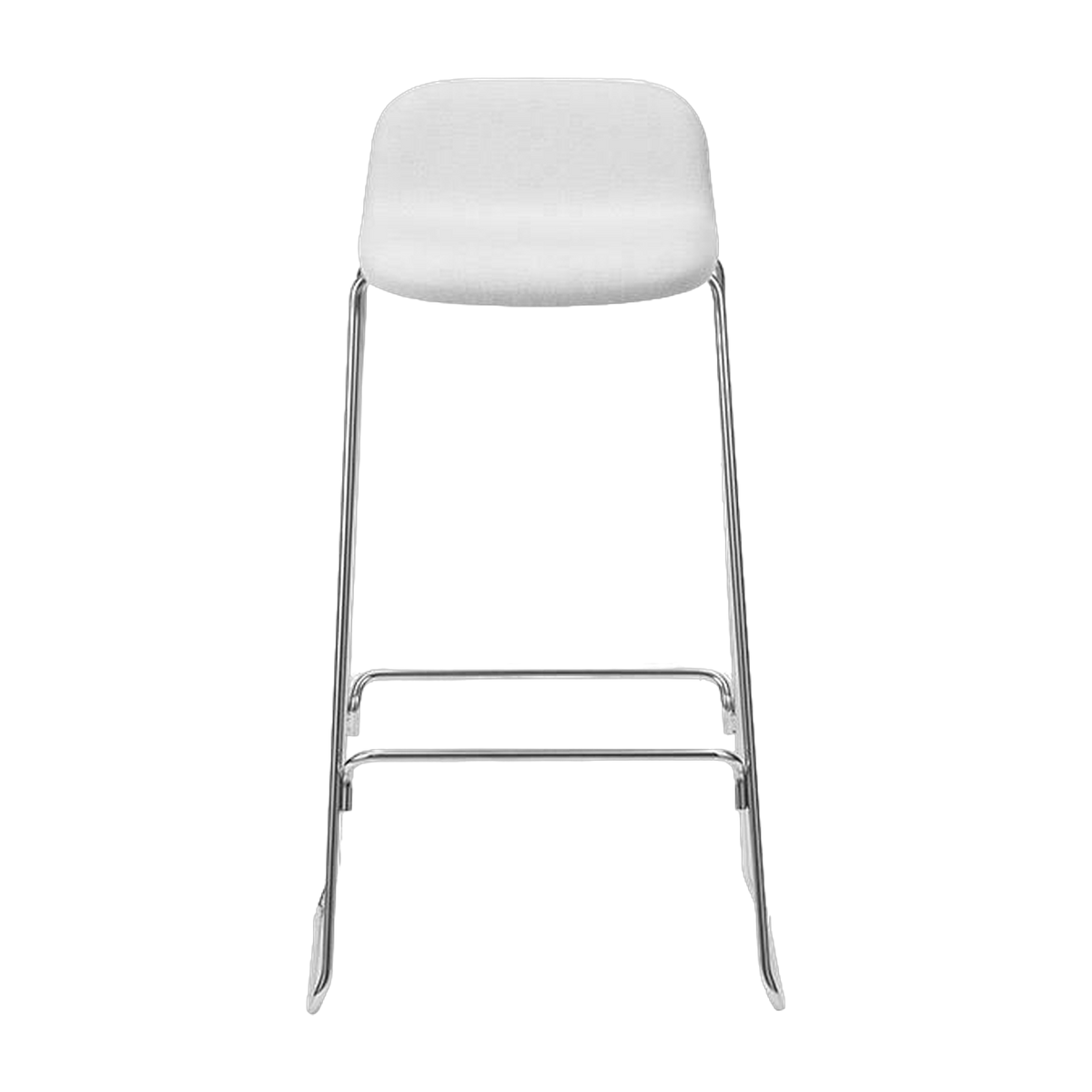 Just Barhocker 75 cm mit Rückenlehne Vollgepolstert Chrom - Normann Copenhagen