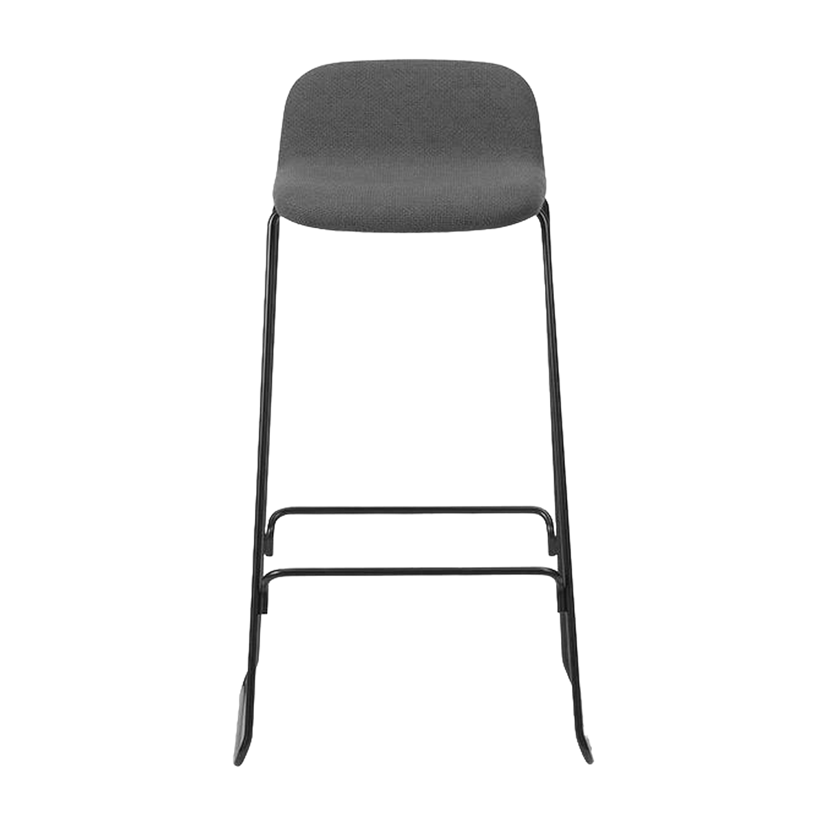 Just Barstool 75 Cm W. Back Full Uph. Schwarzer Stahl -. Normann Copenhagen