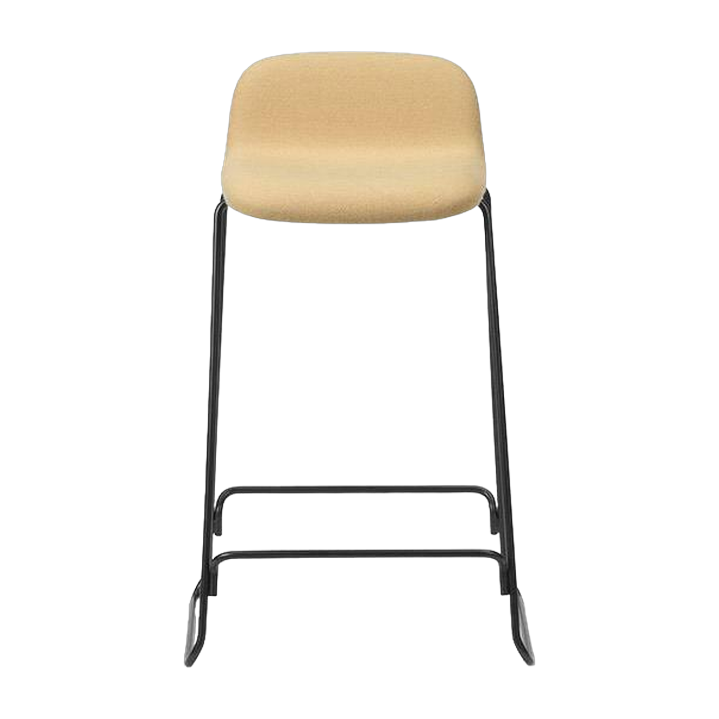Just Barstool 65 Cm W. Back Full Uph. Stahl schwarz -. Normann Copenhagen