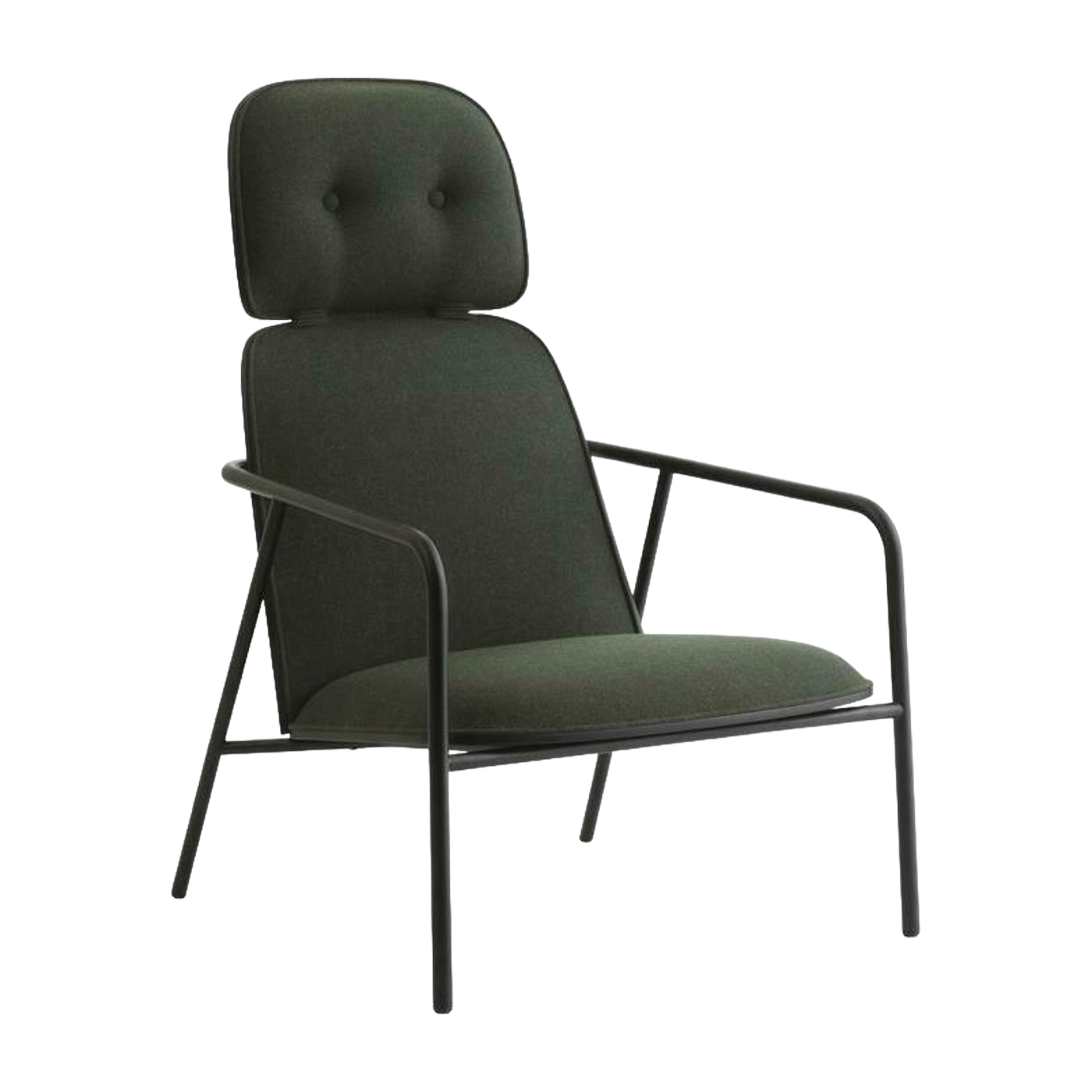Pad Lounge Chair Hoch Black Stahl - Normann Copenhagen