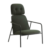 Silla Pad Lounge Alta Black Acero - Normann Copenhagen