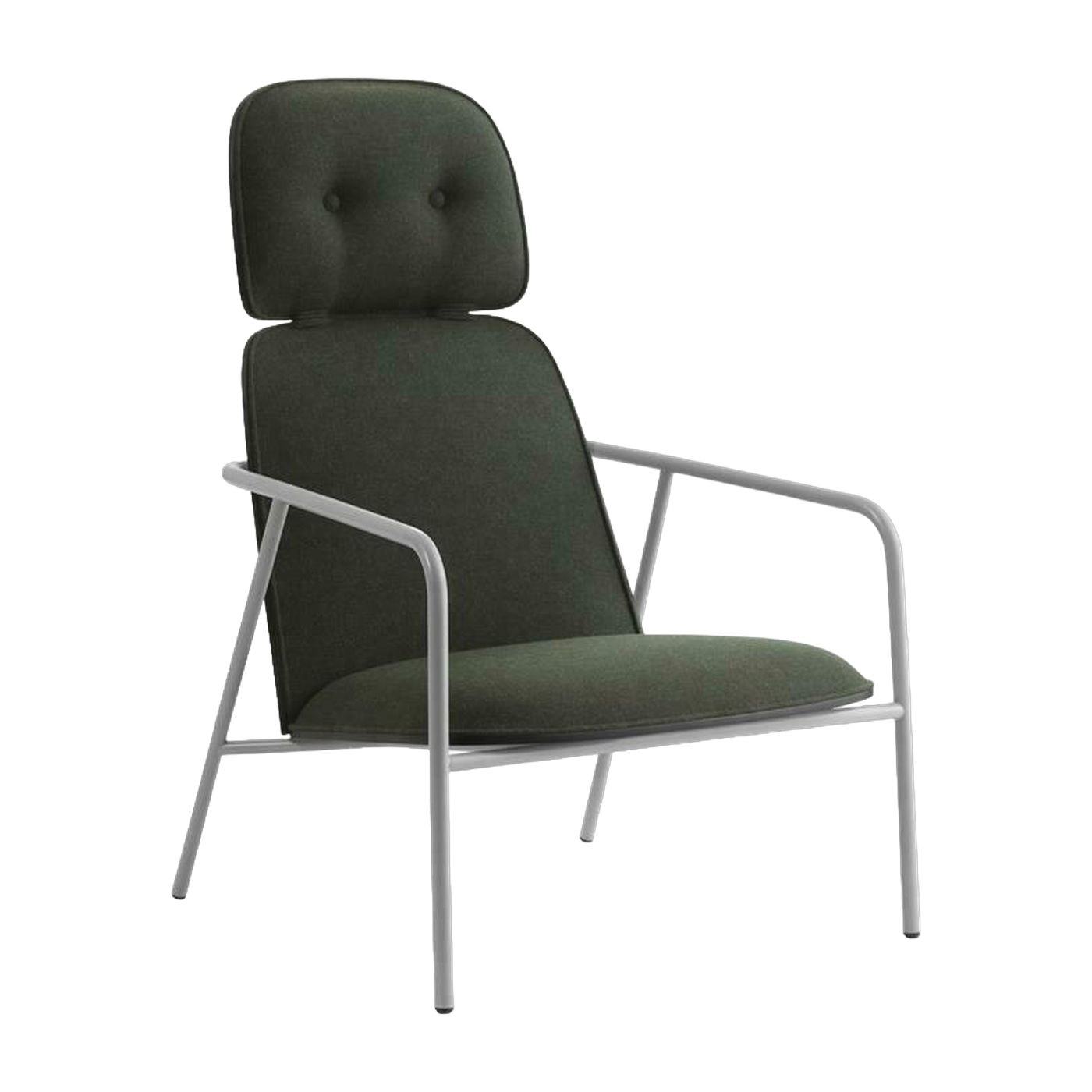 Pad Lounge Chair High Grey Steel - Normann Copenhagen
