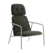 Pad Lounge Chair High Grey Steel - Normann Copenhagen