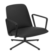 Pad Lounge Chair Low Swivel Black Alu - Normann Copenhagen