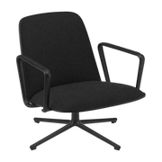 Sedia girevole da scrivania Ocean in alluminio nero 43,5 cm Pad Lounge - Normann Copenhagen