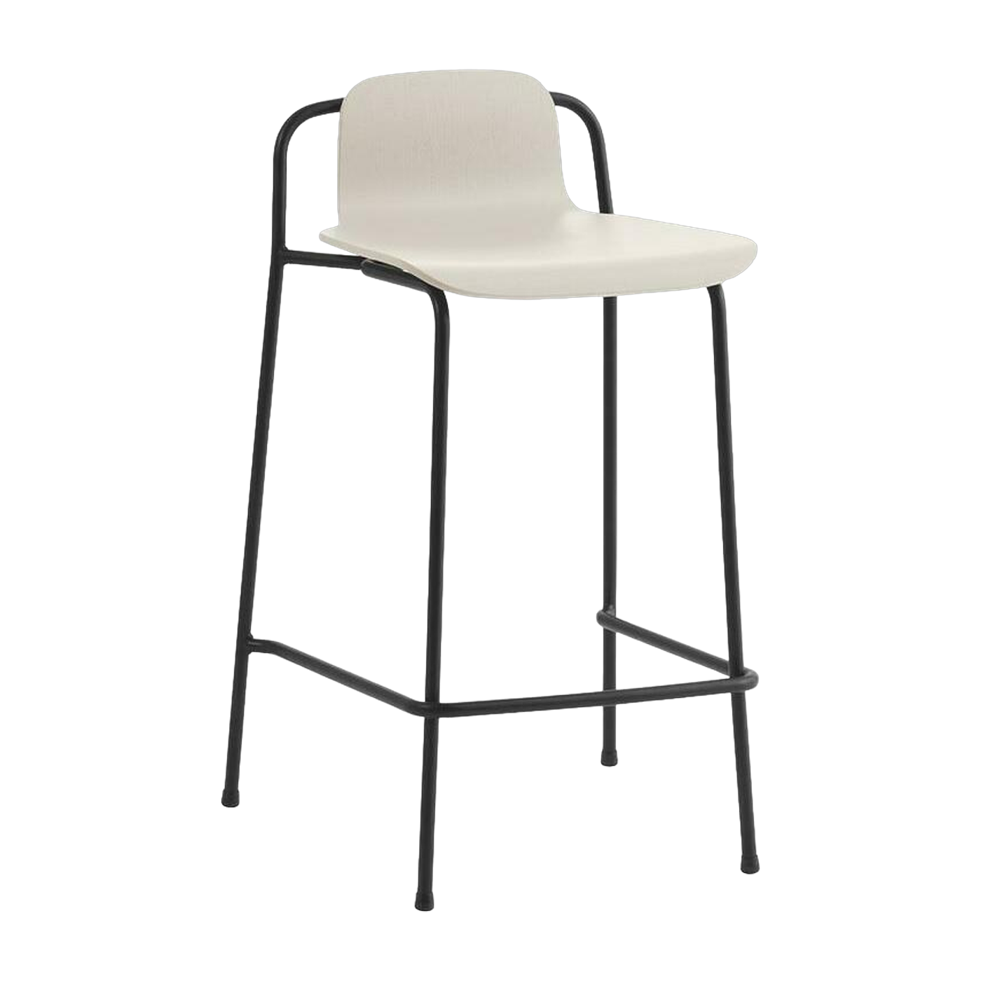 Tabouret de bar gris clair et acier noir Studio 65 Cm - Normann Copenhagen