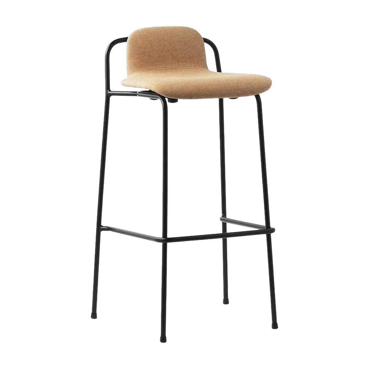 Tabouret de bar Studio 75 Cm Full Upholstery Black Steel - Normann Copenhagen