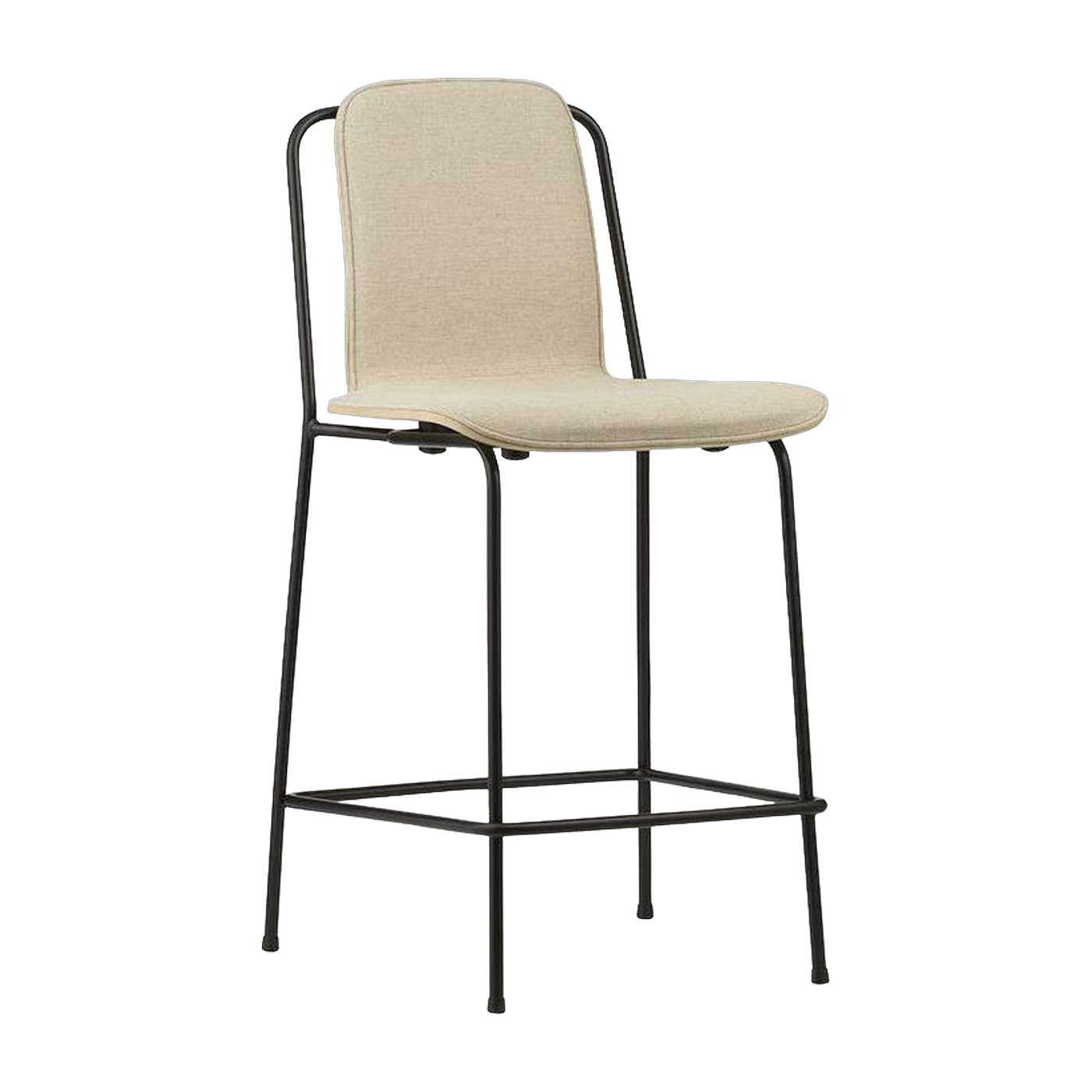 Chaise de bar Studio 65 Cm tissu MLF20 structure Black Steel - Normann Copenhagen