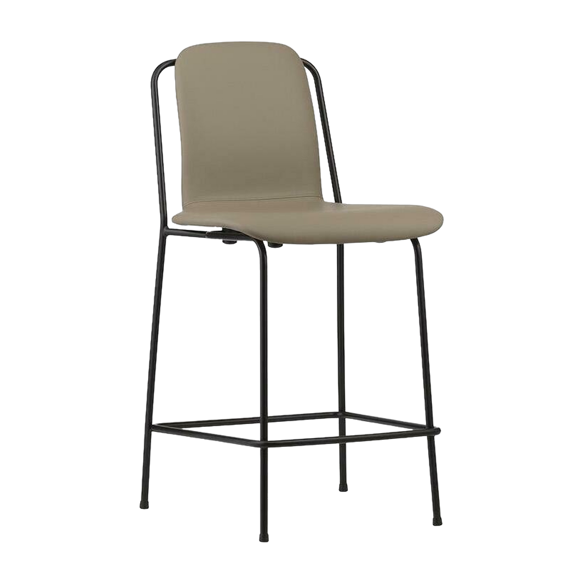 Chaise de bar Studio 65 Cm Full Uph. Black Steel - Normann Copenhagen