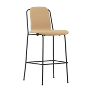 Chaise de bar Studio 75 Cm Full Uph. Black Steel - Normann Copenhagen