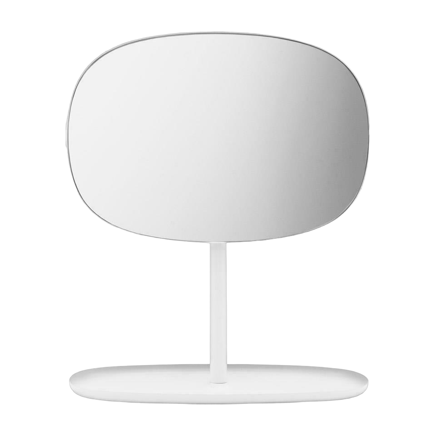Espejo de mesa de acero blanco Flip - Normann Copenhagen