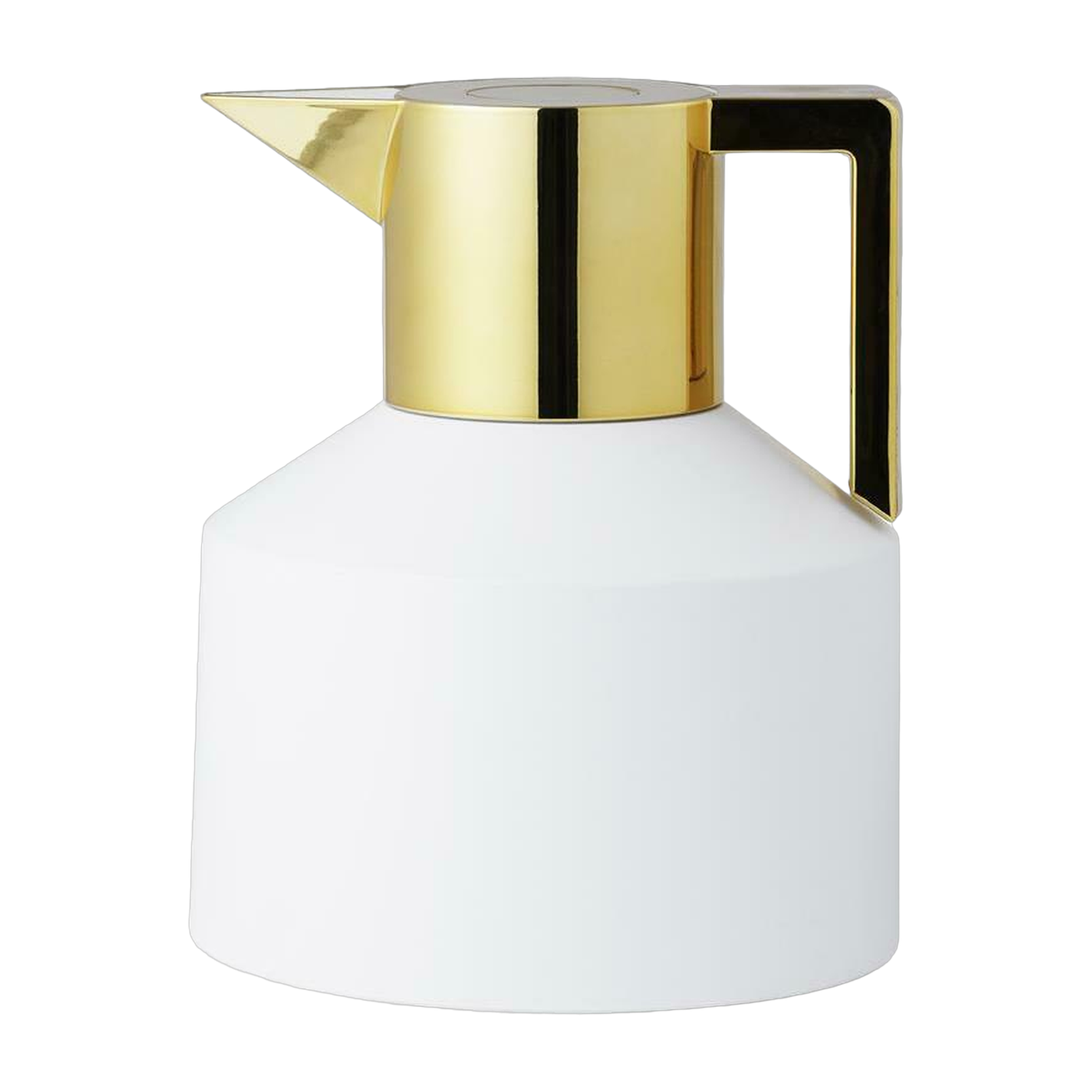 Termo de plástico 1L blanco y dorado Geo Vacuum - Normann Copenhagen