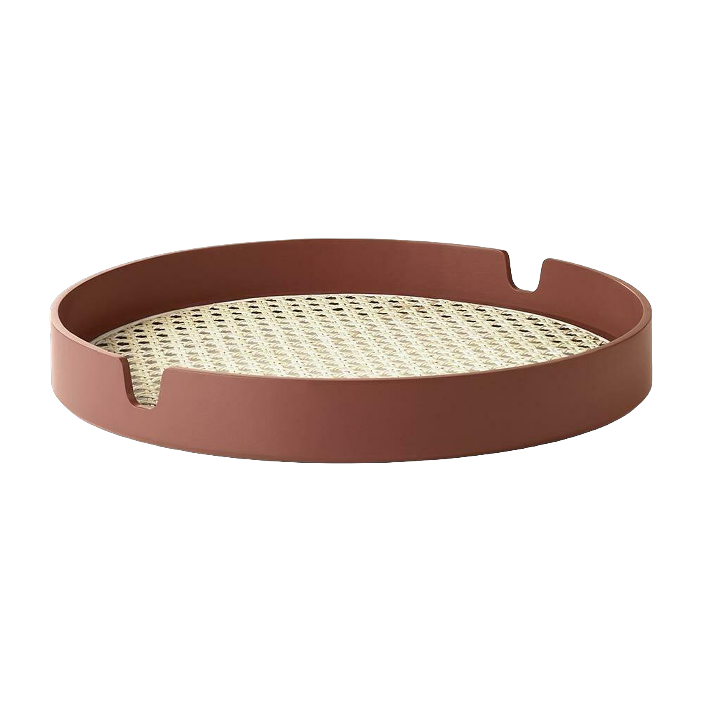 Vassoio in betulla e rattan arancione 35 cm Salon - Normann Copenhagen