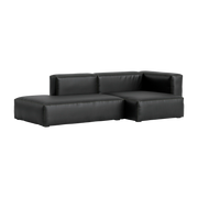 2, 5-Sitzer Ledersofa Sense black Mags Soft Kombination 3 right -. Hay