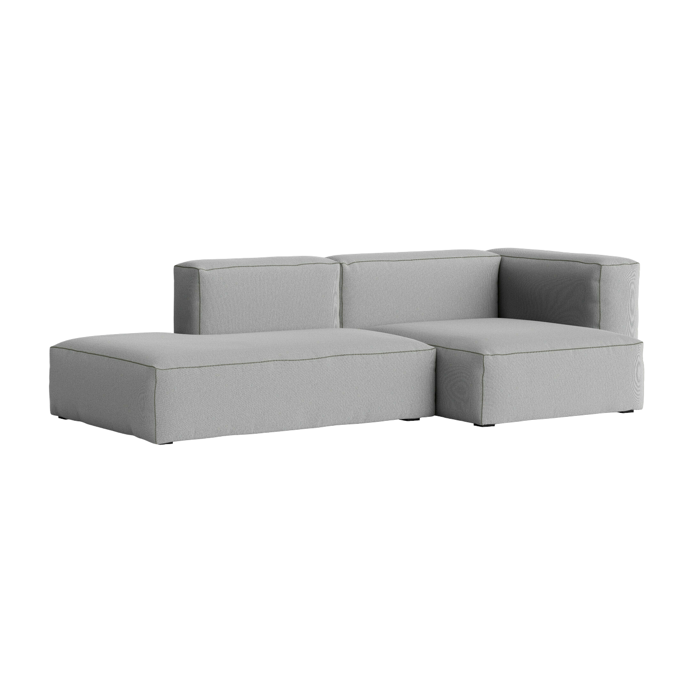 2. 5-seater sofa in Steelcut fabric Trio 124 Mags Soft combination 3 right - Hay